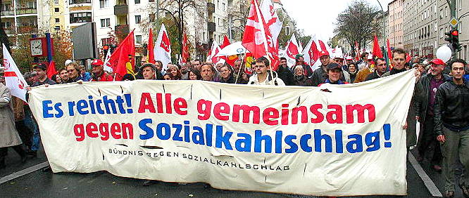 Es reicht! Alle gemeinsam gegen Sozialkahlschlag!